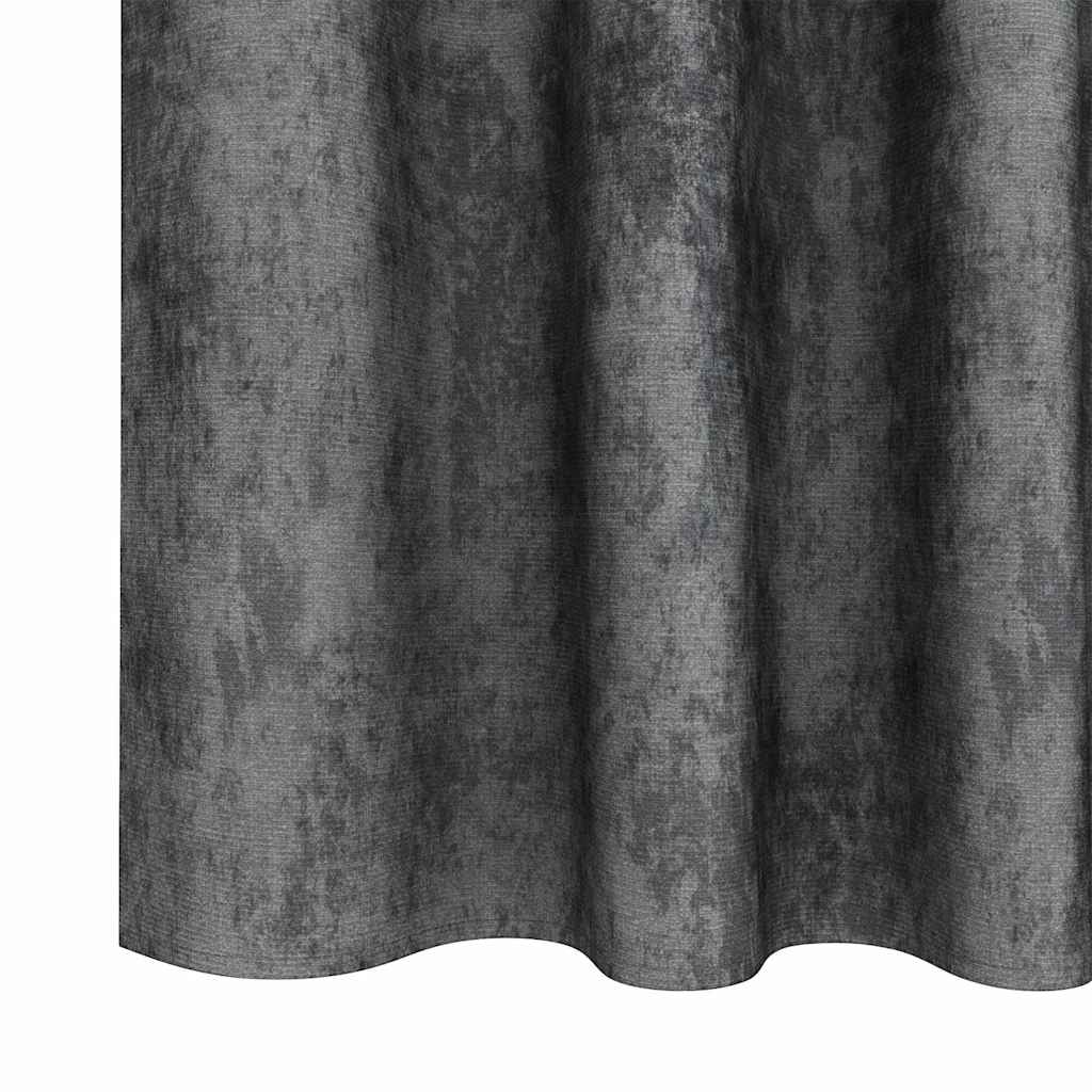 Curtain with Curtains 2 pcs Grey 245 x 140 cm Velvet